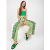 Zelené vzorované kalhoty