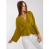 Olivová halenka Raquel v "kimono" střihu