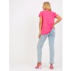 Růžové tričko s barevným nápisem