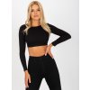 Černý crop top s holými zády