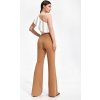 Béžové elegantní zvonové kalhoty
