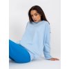 Světle modrá dámská mikina bez kapuce