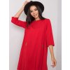 Červené dámské volné šaty