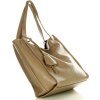 MARCO MAZZINI Béžová taupe dámská kožená shopper kabelka
