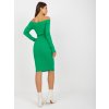 Zelené žebrované uplé šaty