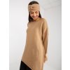 Světle hnědý svetr Dusty s prodlouženými zády