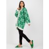 Zelený zimní vzorovaný kardigan