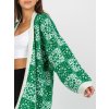 Zelený zimní vzorovaný kardigan