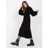 Černý pletený dlouhý kardigan na zavazování