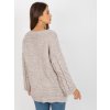 Světle béžový svetřík s copánkovým vzorem (Velikost ONE SIZE)