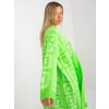 Neonově zelený dlouhý oversized kardigan