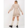 Béžové minišaty s volánem v boho stylu