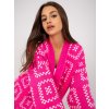 Neonově růžový dlouhý oversized kardigan