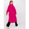 Fuchsiový dlouhý kardigan s kapsami