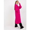 Fuchsiový dlouhý kardigan s kapsami