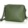 MARCO MAZZINI Zelená dvoukomorová kožená crossbody kabelka