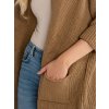 Světle hnědý kardigan s kapsami