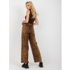 Rozšířené kalhoty s leopardím designem