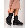 Dámské černé semišové kotníkové boty