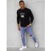 Černá mikina JEANS (Velikost M)