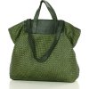 MARCO MAZZINI Zelená pletená shopper bag