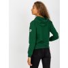 Tmavě zelená prošívaná bomber mikina