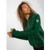 Tmavě zelená prošívaná bomber mikina