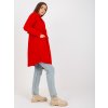 Červený teddy coat Eveline s kapsami