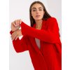 Červený teddy coat Eveline s kapsami