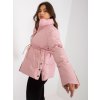 Růžová prošívaná bunda
