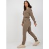 Tmavě béžová dámská tepláková souprava (Velikost S/M)