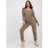 Tmavě béžová dámská tepláková souprava (Velikost S/M)