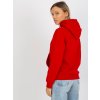 Červená dámská mikina s kapucí