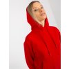 Červená dámská mikina s kapucí