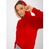 Červená dámská mikina s kapucí