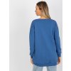 Modrá dámská mikina bez kapuce