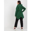 Tmavě zelená asymetrická mikina