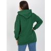 Tmavě zelená mikina na zip