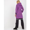 Fialová dlouhá mikina na zip