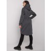 Tmavě šedá dámská dlouhá mikina na zip