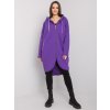 Fialová dámská dlouhá mikina na zip