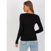 Černý dámský svetr s výstřihem