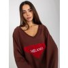 Tmavě hnědé mikinové šaty Milano