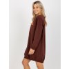 Tmavě hnědé mikinové šaty NEW YORK