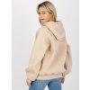 Béžová dámská mikina s nápisem (Velikost S/M)