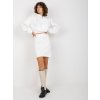 Smetanový dámský komplet mikiny a sukně