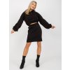 Černý dámský komplet mikiny a sukně