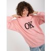 Světle růžová mikina "OK"