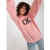 Světle růžová mikina "OK"