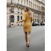 Žluté svetrové šaty MAJA s rolákem
